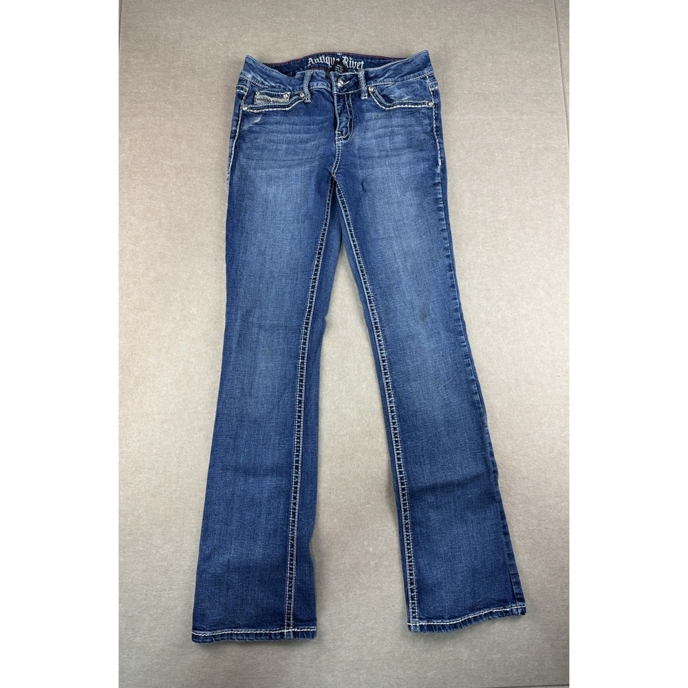 Antique Rivet Jeans Women's Size 27 Blue Boot Cut Low Rise‎ Medium Wash